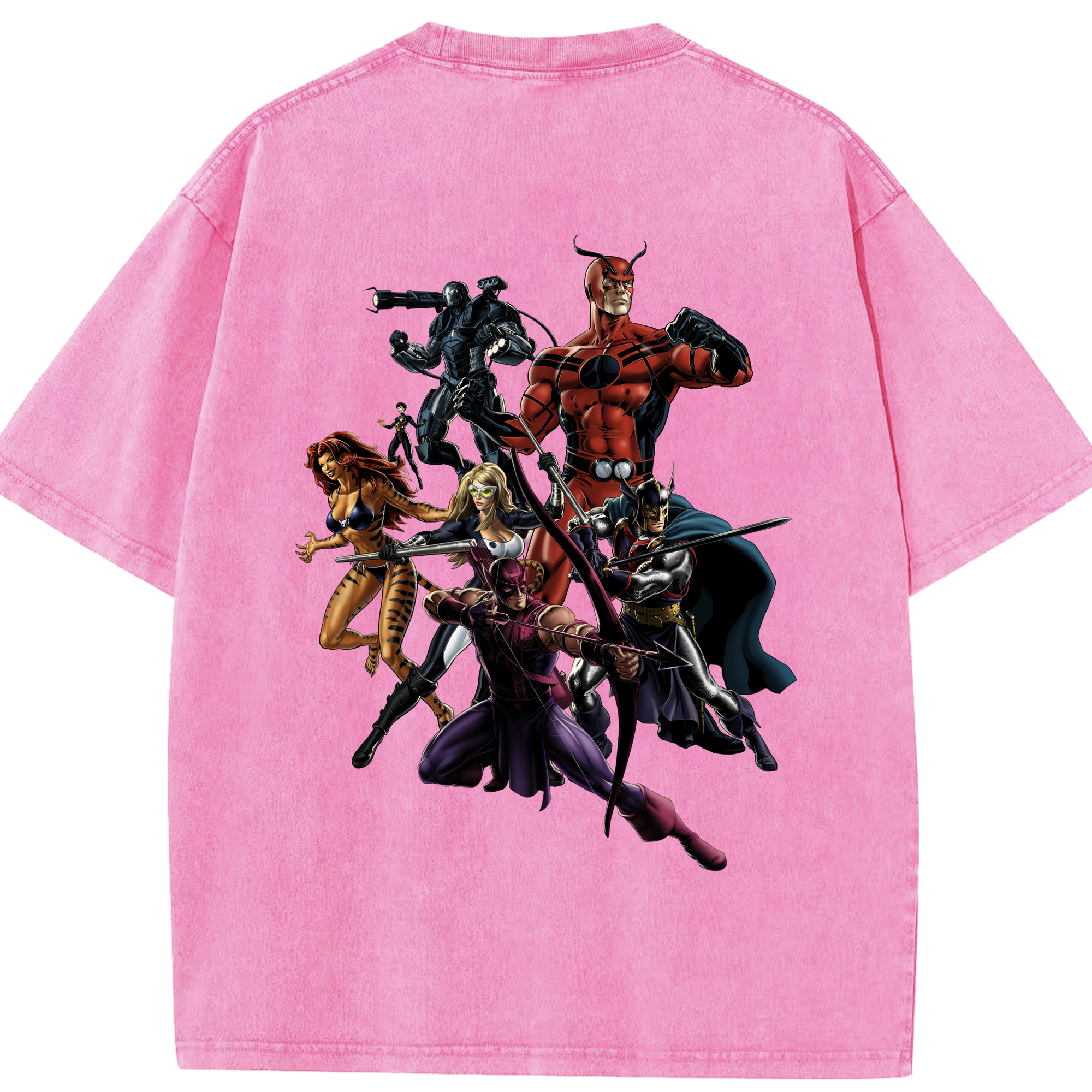 （画像用） アベンジャーズ The Avengers 綿100% ヴィンテージ風 半袖Tシャツ（背面プリント）